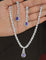 Designer Rhodium Polish Zirconia Necklace Set