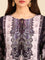 Deep Purple Rayon fabric three piece printed suit