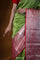 Kelly Green Kanjivaram Silk Saree With Floral Jaal Design