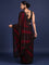 Maroon Shimmer Stone And Thread Embroidery Saree