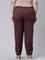 Women Dark Wine Chinos Trousers