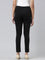 Girls Solid Black Jeggings