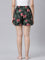 Black Woven Viscose Printed Lounge Shorts