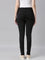 Women Black Stripe Printed Jeggings