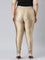 Deep Gold Nylon Stretch Shimmer Churidar