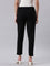 Women Solid Black Cotton Pencil Pant