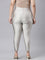 Women Solid Silver Cropped Leggings