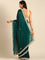 Green shimmer tissue saree with cut Dana & Swarovski embroidery