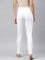 Women Solid White Stretch Ponte Pants