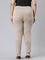 Women Solid Beige Stretch Ponte Pants