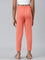 Girls Solid Light Coral 3/4th Leggings