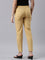 Women Solid Golden Yellow Mid Rise Cotton Pants