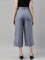 Women Solid Jeans Blue Linen Mid Rise Culottes