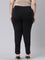 Women Solid Black Stretch Ponte Pants