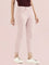 Baby Pink Cotton Poly Stretch Cropped Colored Jeggings