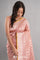 Geranium Pink Banarasi Silk Jaal Saree