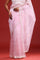 Cotton Pink Crafted Organza Saree
