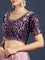 Lilac Tissue Weaved Saree With Stone Work Readymade Blouse