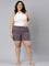 Women Printed Navy Viscose Lounge Shorts