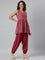 Women Solid Rusty Pink Harem Pants