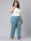 Women Printed Blue Mid Rise Woven Viscose Lounge Pants