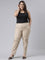 Women Light Beige Chinos Trousers