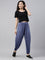 Women Solid Jean Blue Harem Pants