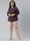 Women Solid Baby Pink Cotton Pencil Pant