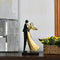 Ballroom Dancing Couple Polyresin Showpiece (Black & Gold)