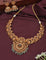 Designer Matt Lakshmi Devi Ruby Emerald Necklace Set With Monalisa Beads