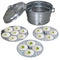 Idli Cooker of 3 Plates. Idli Maker, Make 17 Idlis at a time, Colour Steel Grey, Capacity 3 Plates, Pack of 1.