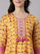 Mustard Silk Long Anarkali Kurta