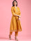 Mustard Vichithraa Silk Anarkali Three Piece Suit Set