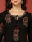 Black Cotton Printed Three Piece Set