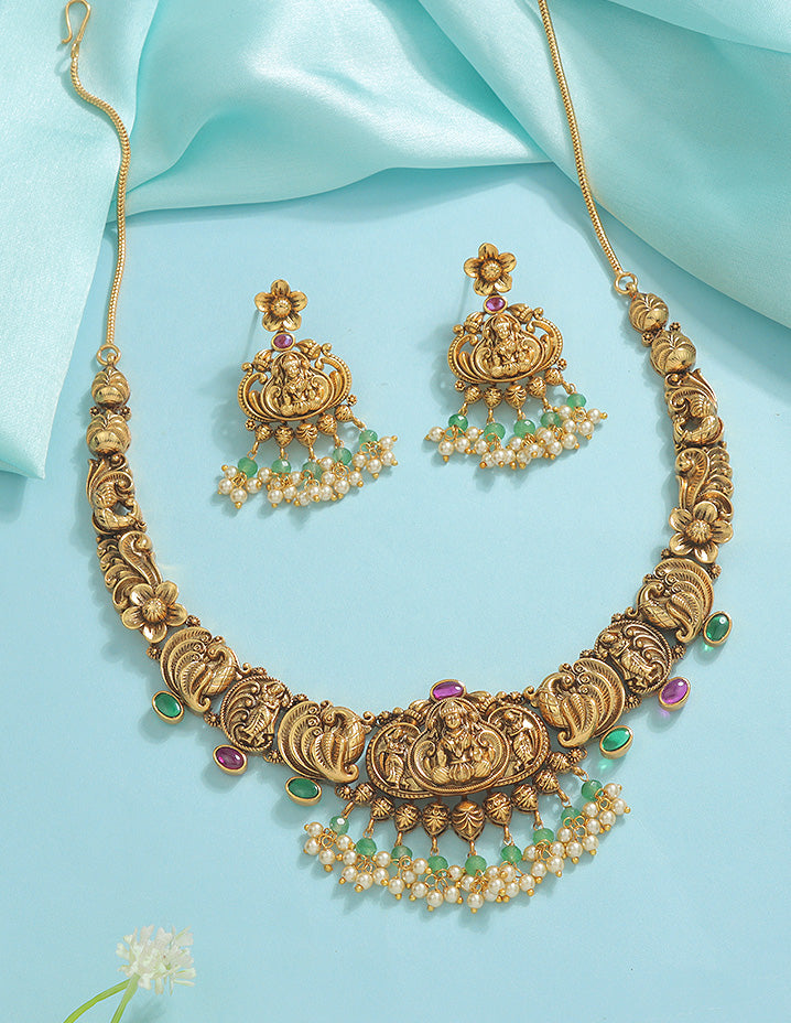 Designer Lakshmi Devi Necklace Set