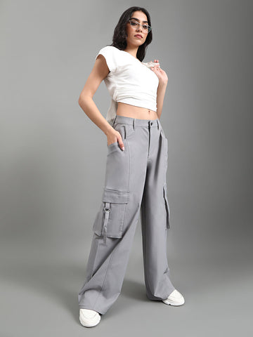 Ebony Grey Cargo Pants