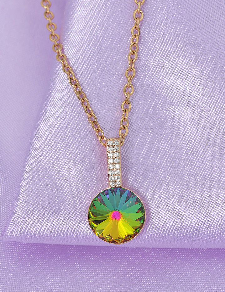 Swarovski Crystal Prism Bloom Chain Pendant