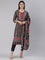 Neeru's Brown Regular Straight Printed Readymade suits