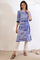 Blue Shibori Printed Straight Pure Cotton Kurta