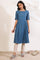 Blue Solid Straight Pure Cotton Kurta