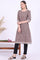Brown Printed Straight Modal Kurta