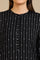 Black Yarn Dyed Striped Straight Kurta