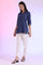 Blue Solid Straight Pure Cotton Kurti