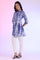 Blue Printed Straight Pure Cotton Kurti