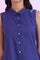 Blue Solid Straight Pure Cotton Kurti