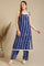 Blue Tie and Dye Shibori Saphetti Kurta and Palozzos Co-ord Set