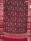 Chanderi silk cotton saree wine shade and pink with allover kalamkari prints and banarsi style border