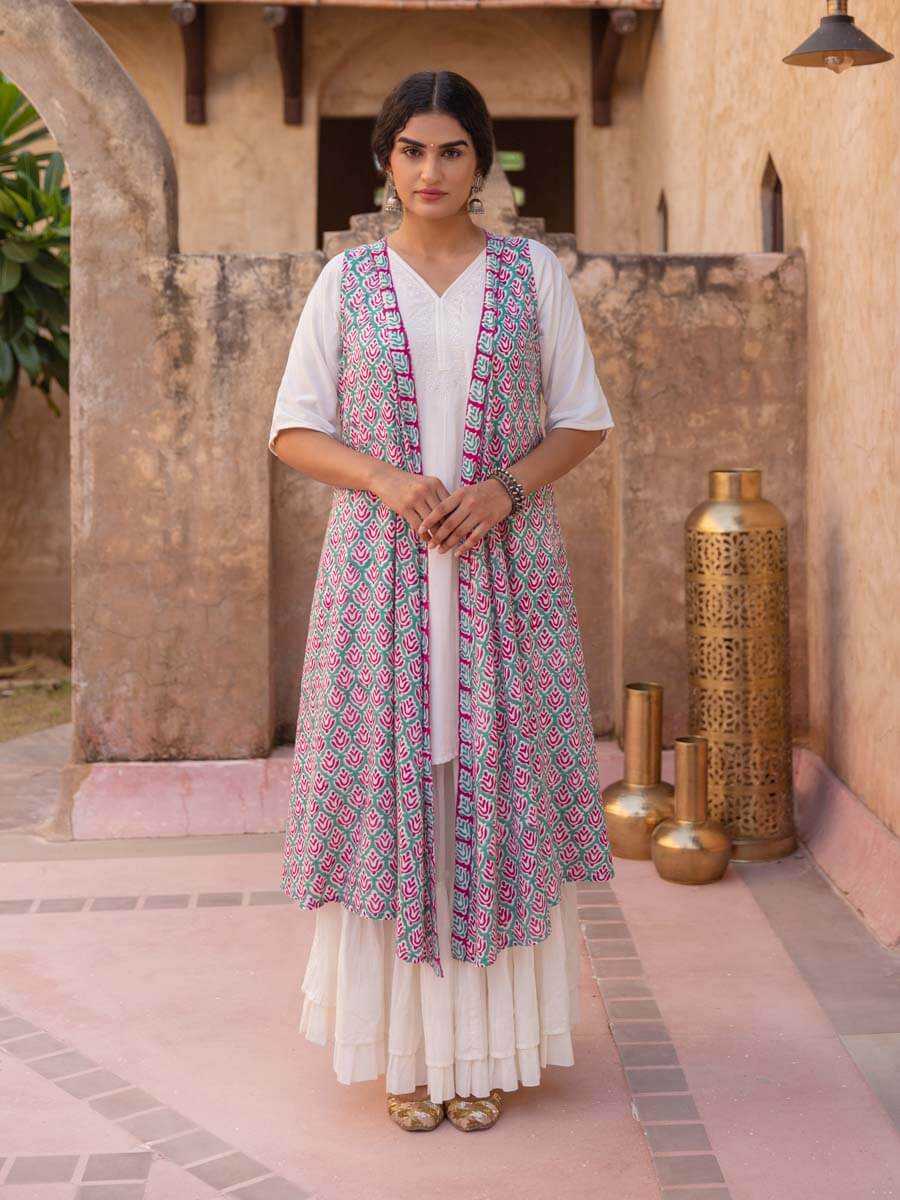 Set of 3 - Ada Kurta, Skirt and Cape