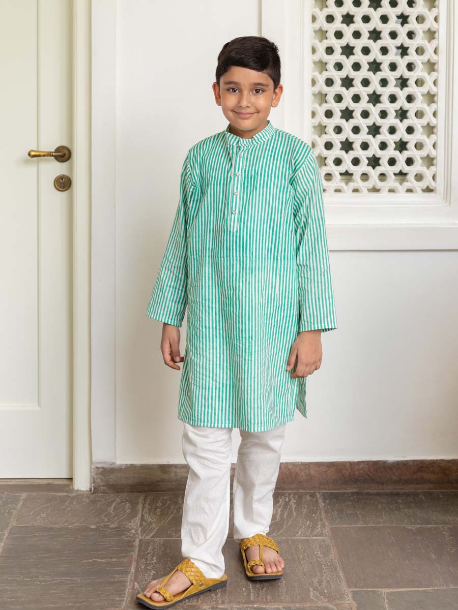 Mayur Organic Cotton Block Printed Long Kurta