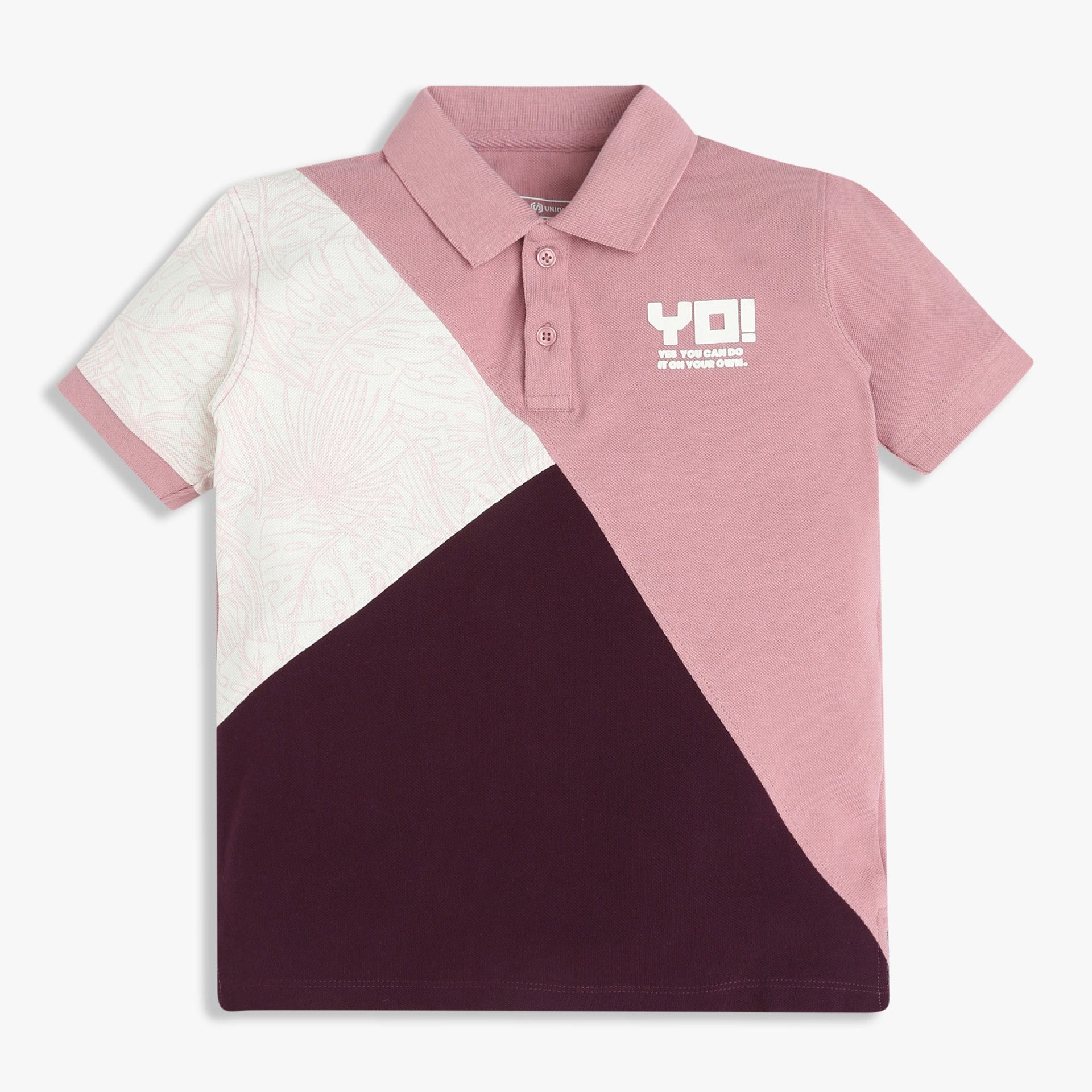 Boys Cut And Sew Sport Polo T-Shirt
